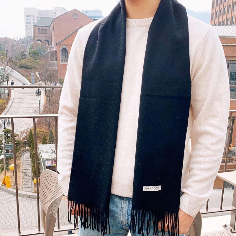 linişte 100% Wool Scarf - Men and Women Winter Warm Soft Luxurious Solid Colors Gift Box - Image 4